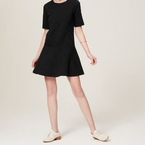 LOFT Quilted Drop-Waist Dress